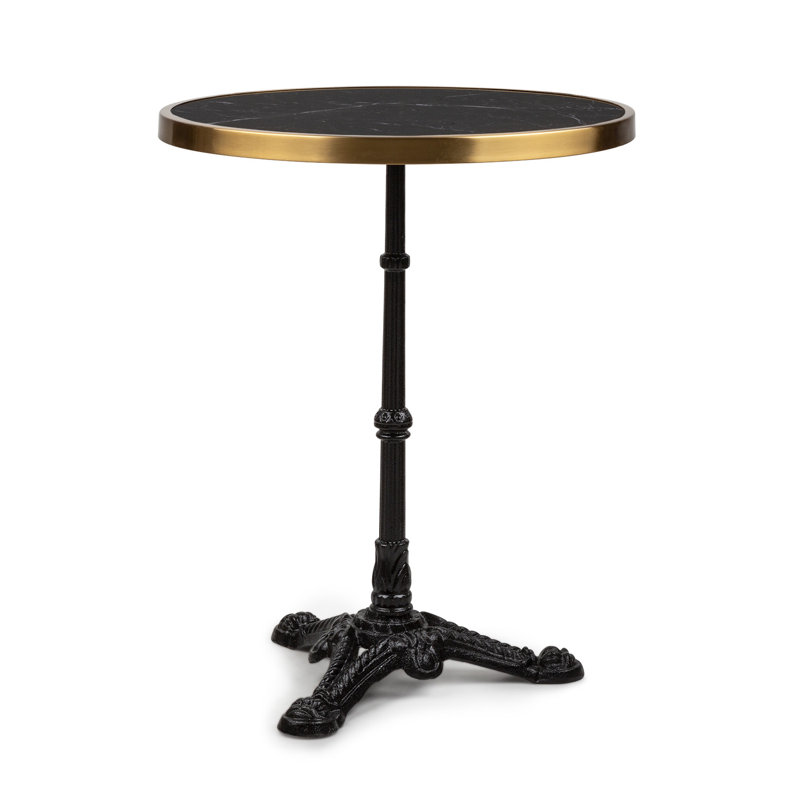 Round Outdoor Bistro Table , 57.5cm cm W cm D, Black