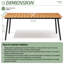 Ensemble repas de patio en métal pour 6 personnes avec table rectangulaire Muntz-537368327