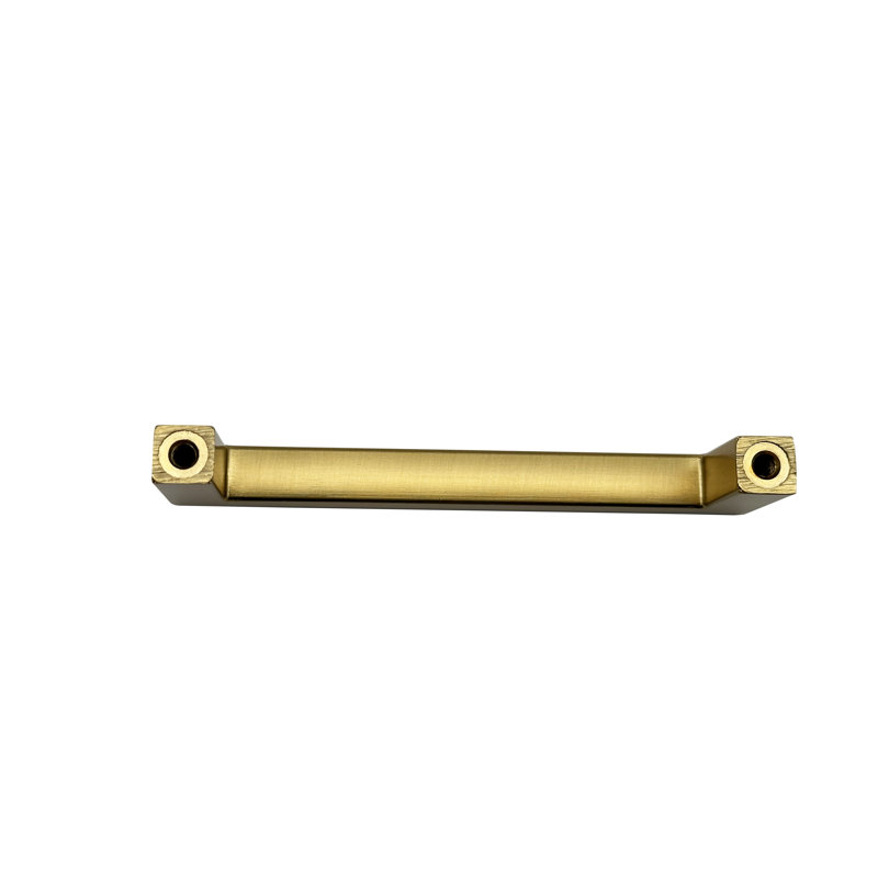 Square Pull - Aluminium, Satin Brass, 3 39/50"