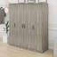 Élégante garde-robe de chambre à coucher à 4 portes avec tiroir simple-293717796