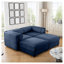 Élégant canapé en chenille 2 places avec 2 sièges de rangement pour repose-pieds, dossier cylindrique et accoudoirs, causeuse moderne en tissu avec espace de rangement caché-137402466