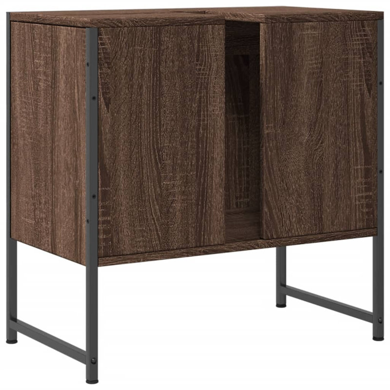 Norvall 60mm Single Bathroom Vanity with Basin, Brown Oak