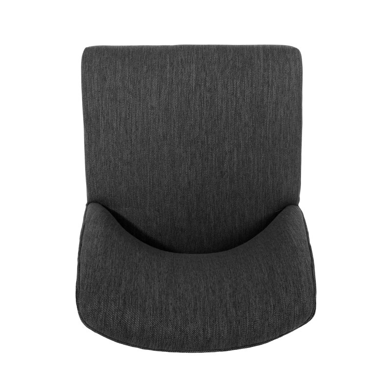 Chaise de salle à manger (ensemble de 2), Gris anthracite, Noir