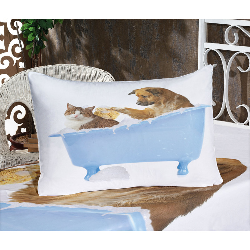 Ambesonne Funny Fitted Sheet & Pillow Sham , Multicolor, California King Sheet Set + 4 Pillowcases