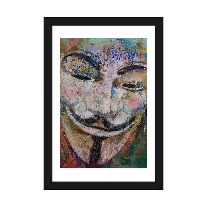 «Anonyme», impression sur toile tendue, H 24 po x l 16 po x P 1 po, Papier beaux-arts encadré noir, Blanc