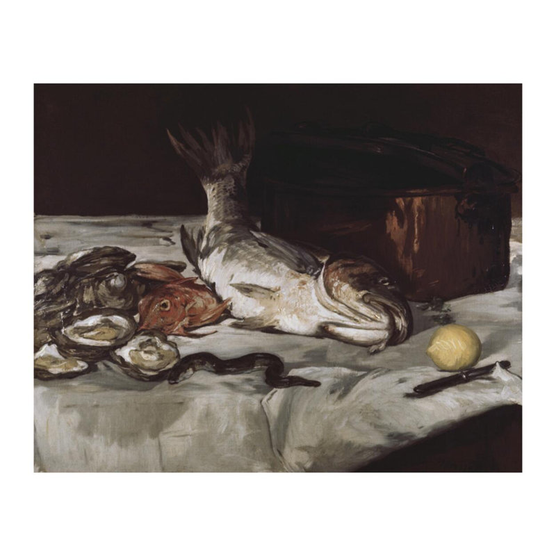 Poisson (nature morte) par Édouard Manet - Impression giclée, H 16 po x l 20 po