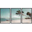 Plage tropicale avec palmiers, paysage côtier serein, photographie, réalisme, décor panoramique-104074568-104074569