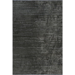 Tapis gris anthracite en coton Rapture