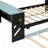 Full Size Wood Daybed With Twin Size Trundle,Desk And USB,Cloud Blue-902669478
