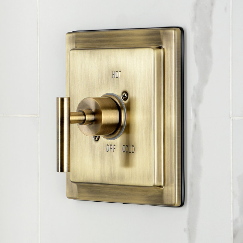 Kingston Brass Manhattan Single-Handle Pressure Balanced Tub Faucet, Antique Brass