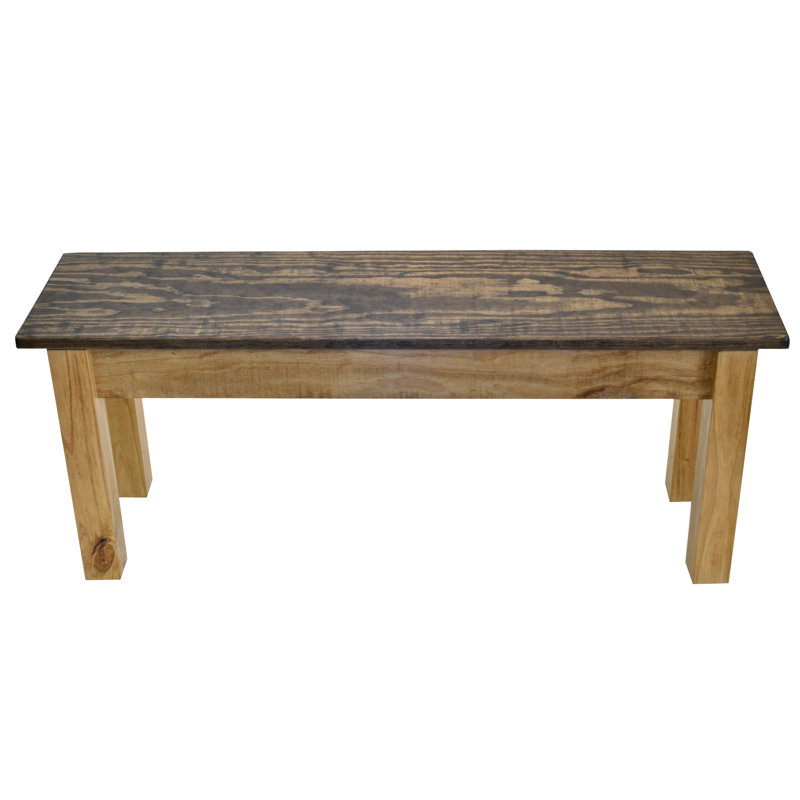 Banc en bois, H 17 po x l 36 po x P 12 po