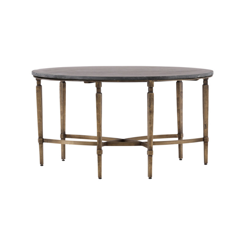  Pasadena Gold Iron Stone Coffee Table
