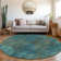 Premium Machine Washable Prisco Teal Rug