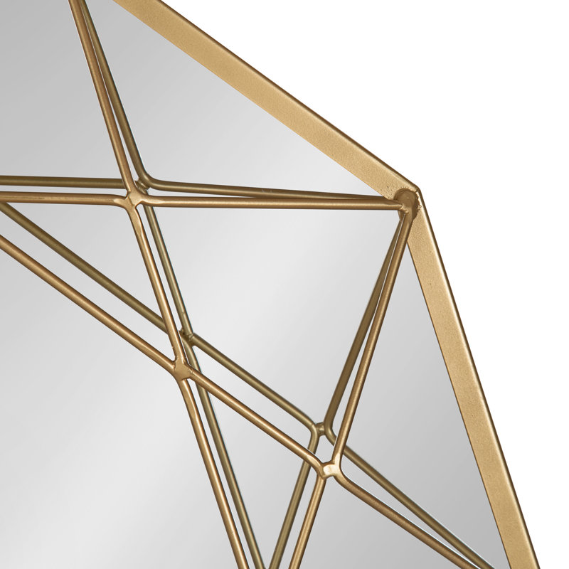Miroir d'appoint Conkle Glam, Or satiné