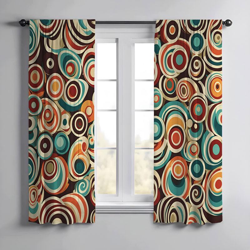 Paire de rideaux semi-transparents en polyester Sarit, L 20 po x L 61 po