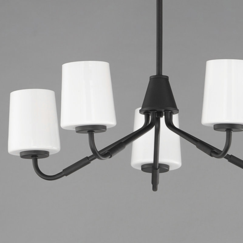 Durham-Single-Tier Chandelier, Black