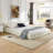 Queen Size Upholstered Bed Frame-1081079192