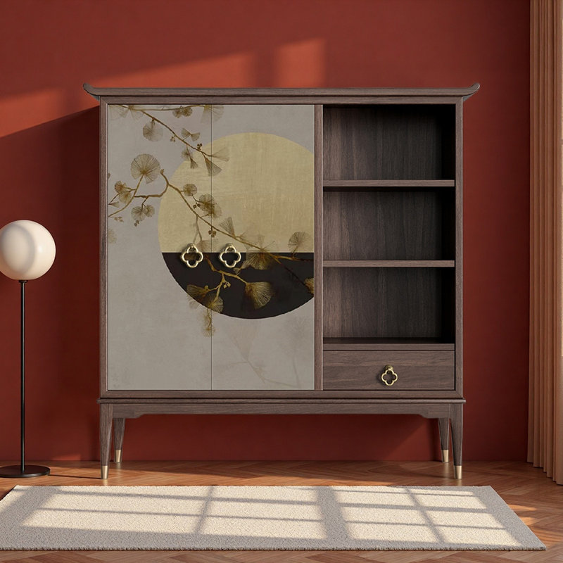Buffet de luxe rétro de style chinois, Noyer