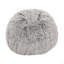 Fauteuil à billes en fausse fourrure gris argenté 3 pieds, gris argenté