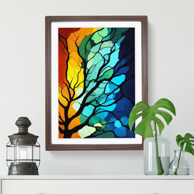 Colourful Abstract Tree No.5 - Single Picture Frame Print