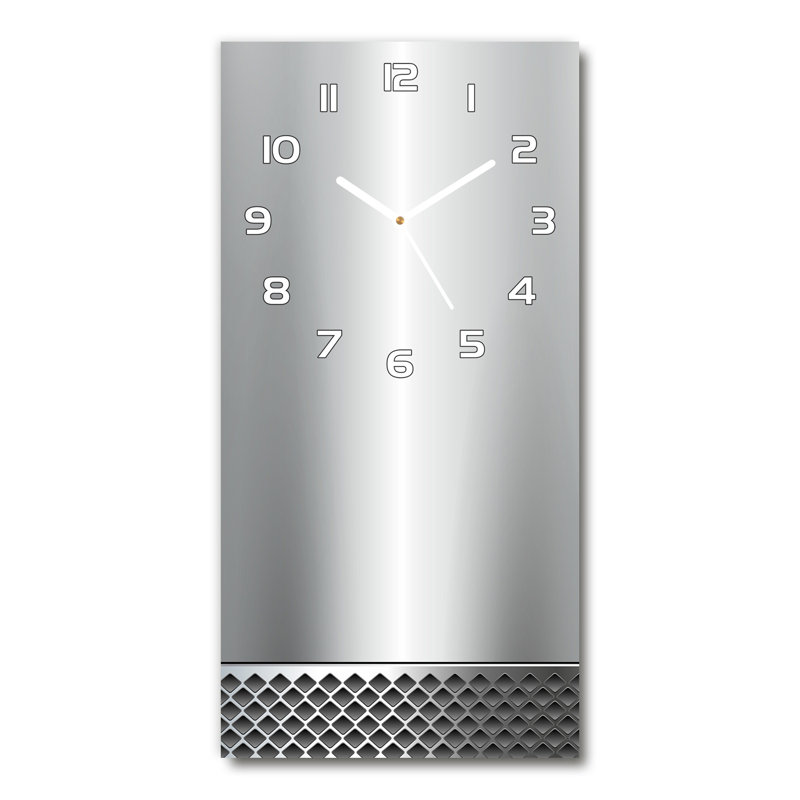 Jememah Glass Wall Clock, White