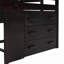 Lit mezzanine avec armoire et tablette