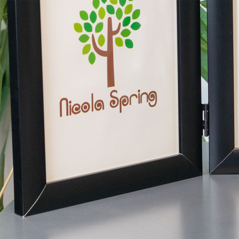 Nicola Spring - 5x Folding Double Photo Frames - 5 x 7", Black