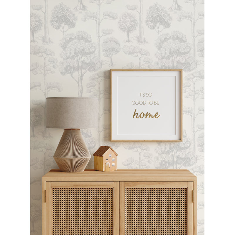 Rouleau de papier peint autocollant pour grand arbre, L 2 pi x H 18 pi, Gris