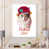 Toile blanche avec cadre photo