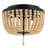 Ohlone Farmhouse Wood Beaded/Metal LED Flush Mount-70777068-123703379