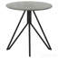 Table de bout ronde en ciment et bronze industriel