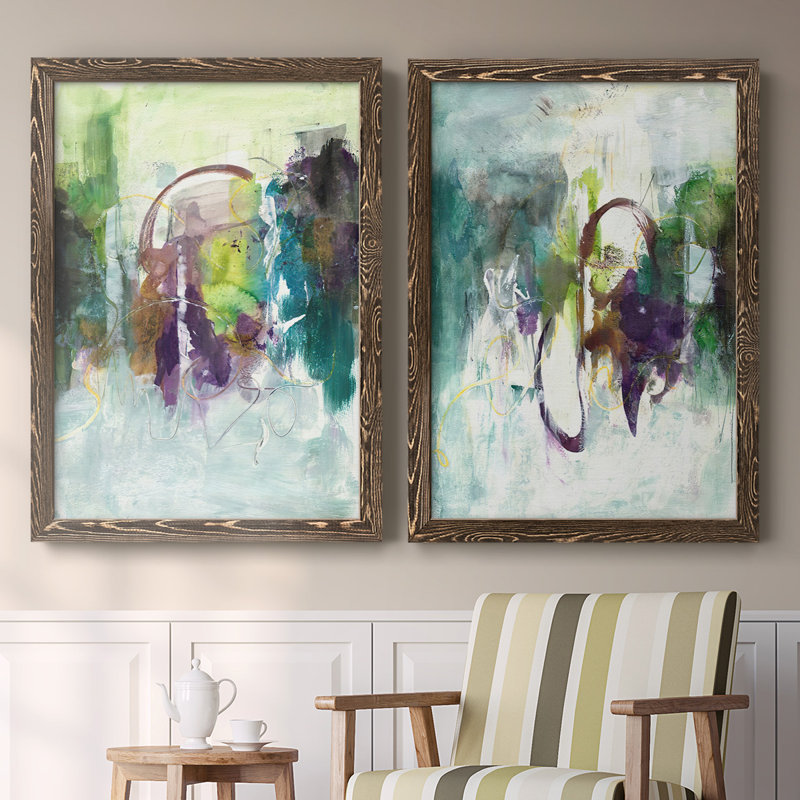 Déplacement sur toile I-Premium - prête à être accrochée, H 27,5 po x l 75 po x P 1,5 po, Noyer