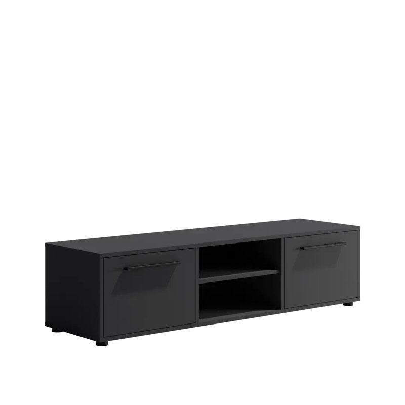 Sunde Unfinished TV Stand for TVs up to 60", Black