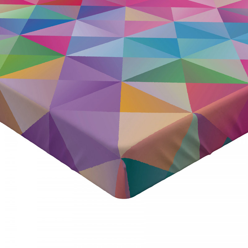 Microfiber Geometric Fitted Sheet, Twin Fitted Sheet