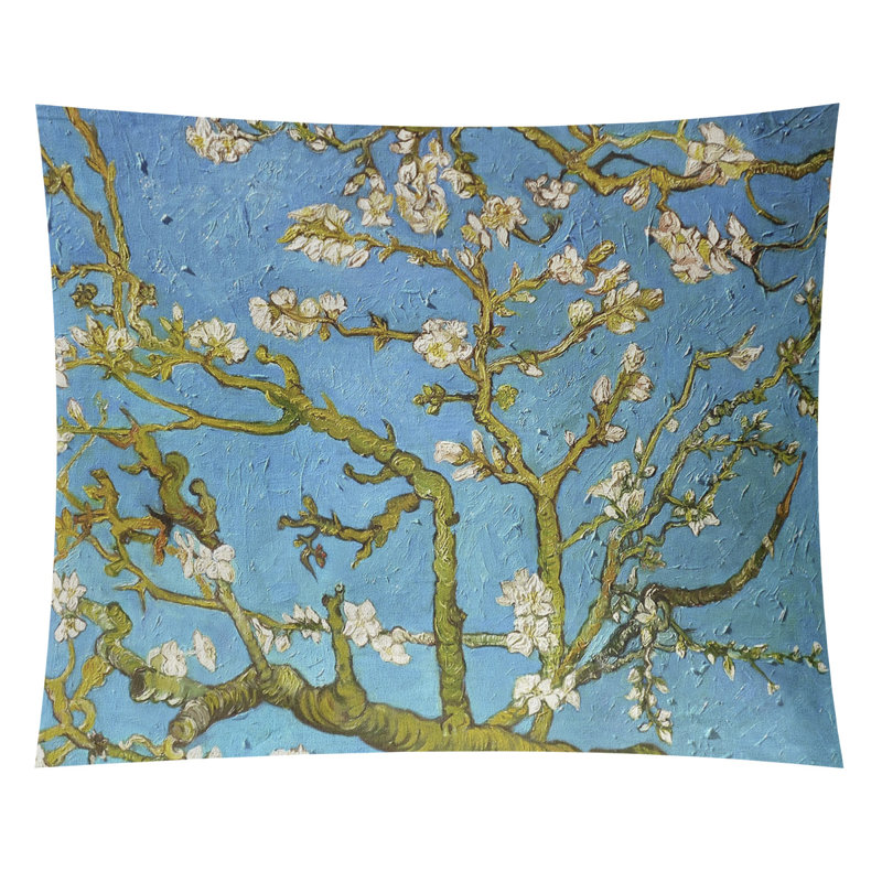 Polyester Tapestry, Indoor, 54" H x 63.5" W, Blue/Green