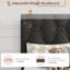 Lit plateforme tapissier simple - tête de lit avec lattes en bois, aucun sommier requis, assemblage facile-1824232754-1824232757