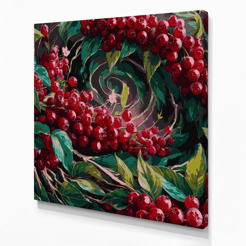 «Fruit Lingonberry», art mural sur toile, H 8 po x l 8 po