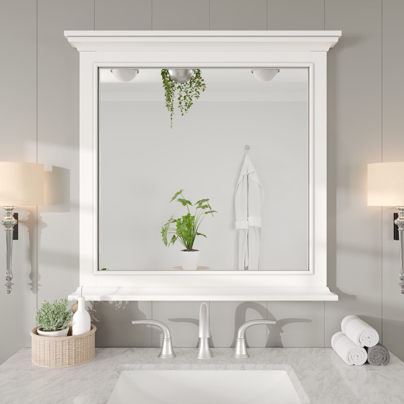 Pineville Traditional Vanity Mirror, White