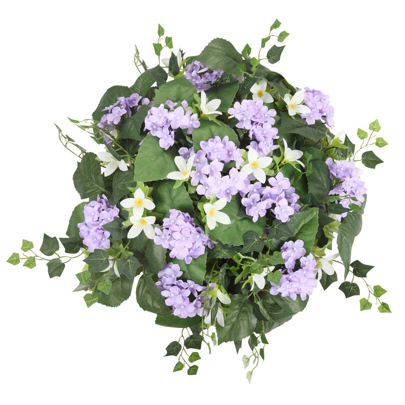 Adjustable Height Purple Hydrangea Urn Filler, Set of 1