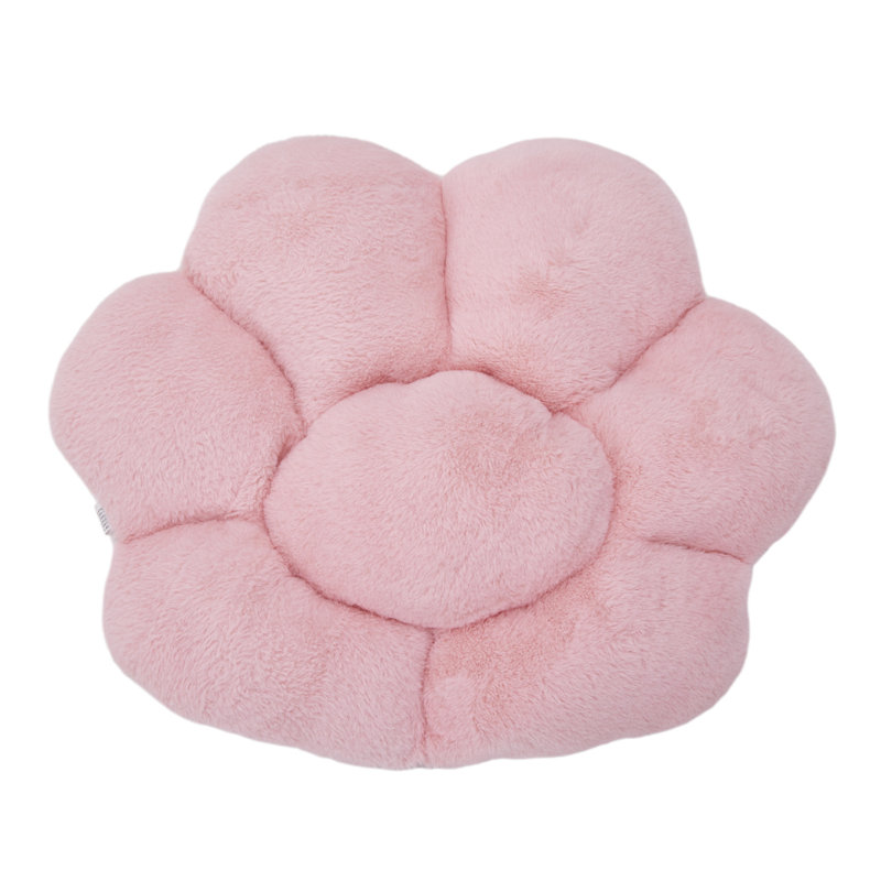 Cat's Paw Thickened Semi-Wrap Plush Chair Cushion, Pink