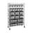 36" W NSF-Certified Commercial 7-Tier 22-Bin Storage Rack with Wheels