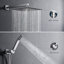 Système de tête de douche à pluie murale 12 po avec robinet et corps de robinet brut-86670502