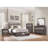Modern Gray And Silver Glitter Queen Bed, Upholstered Headboard With Built-In Storage Contemporary Platform Bed Upholstery, Trim Bedroom