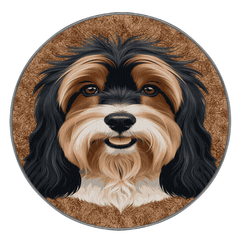  Tapis lavable pour chiens Eurasier, Rond 5 pi