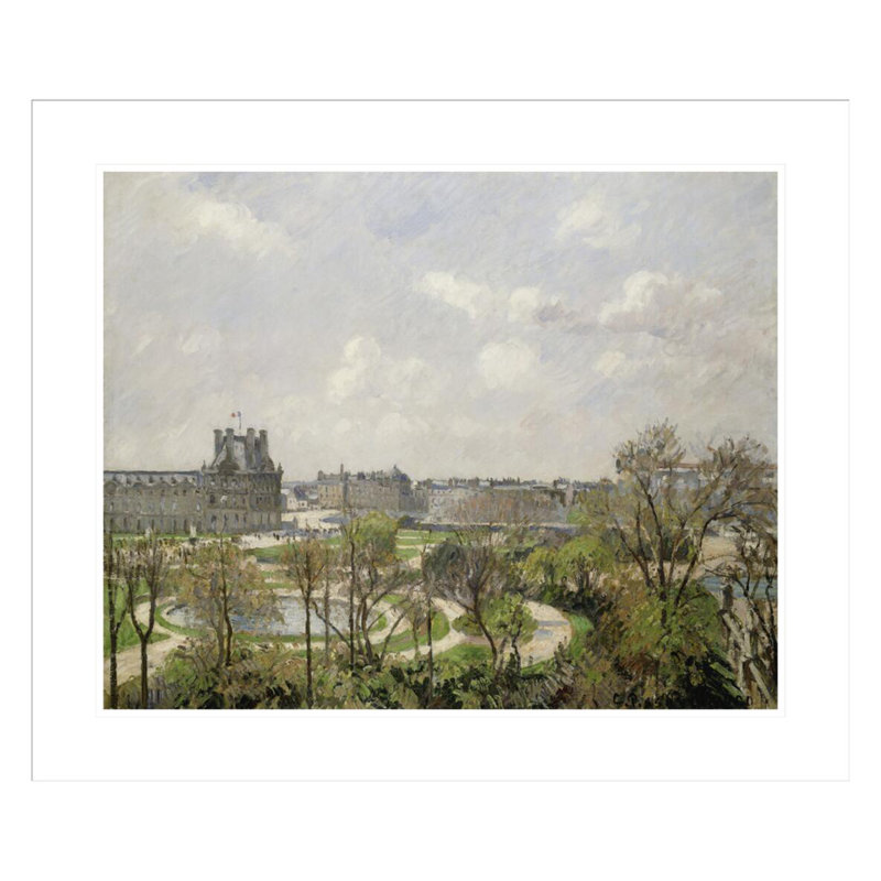 «Jardin des Tuileries Spring Morning» par Camille Pissarro, impression giclée sur cadre, H 23,5 po x l 27,82 po