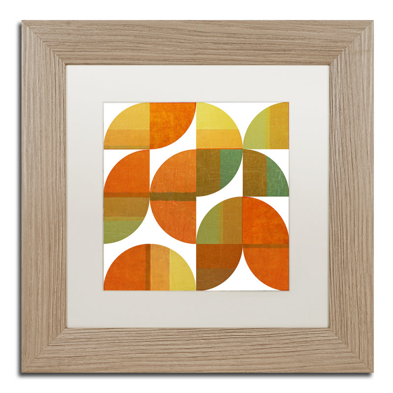 « 4 suns quartered 1,0 » par michelle calkins, reproduction d’art encadrée, H 11 po x l 14 po x P 0,5 po, Encadrement brun