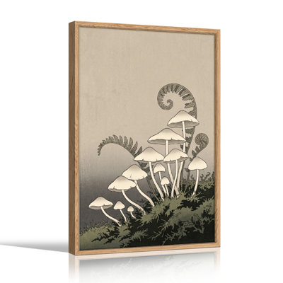 Mushroom Fern Canvas Wall Art Oil Painting Print Set Of 1