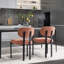 Ensemble de 2 chaises de salle à manger de style moderne Mid-Century Boucle, élégantes et ergonomiques avec des pieds en métal noir pour une assise confortable-1462618628