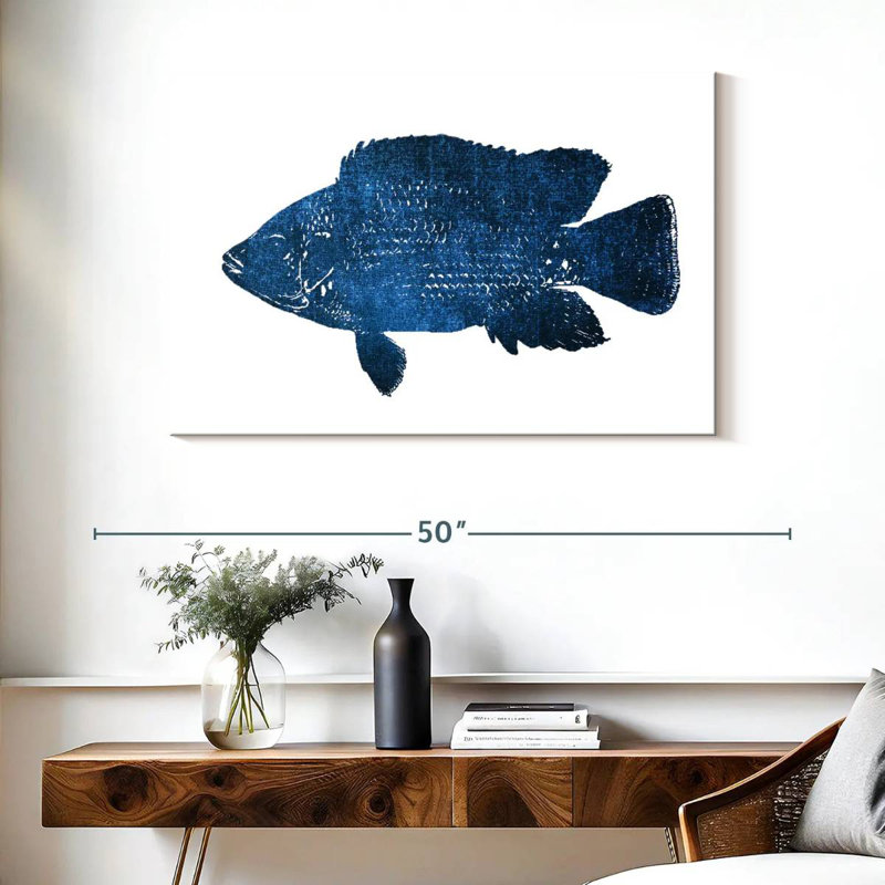 Brampt Navy Fish, 26" H x 39" W