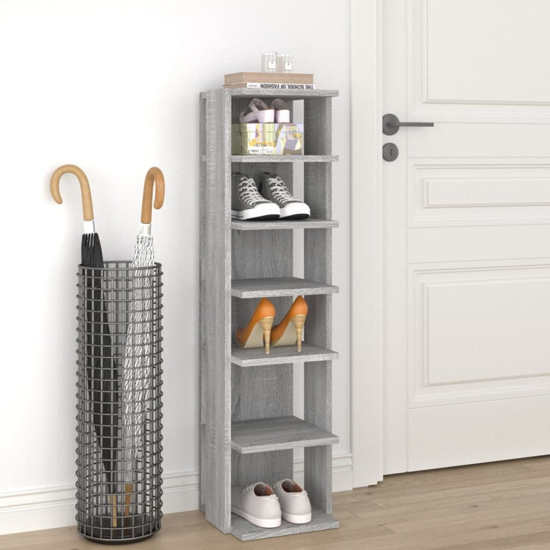 6 Pair Flip Down Shoe Storage, Grey Sonoma